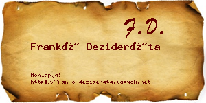 Frankó Dezideráta névjegykártya